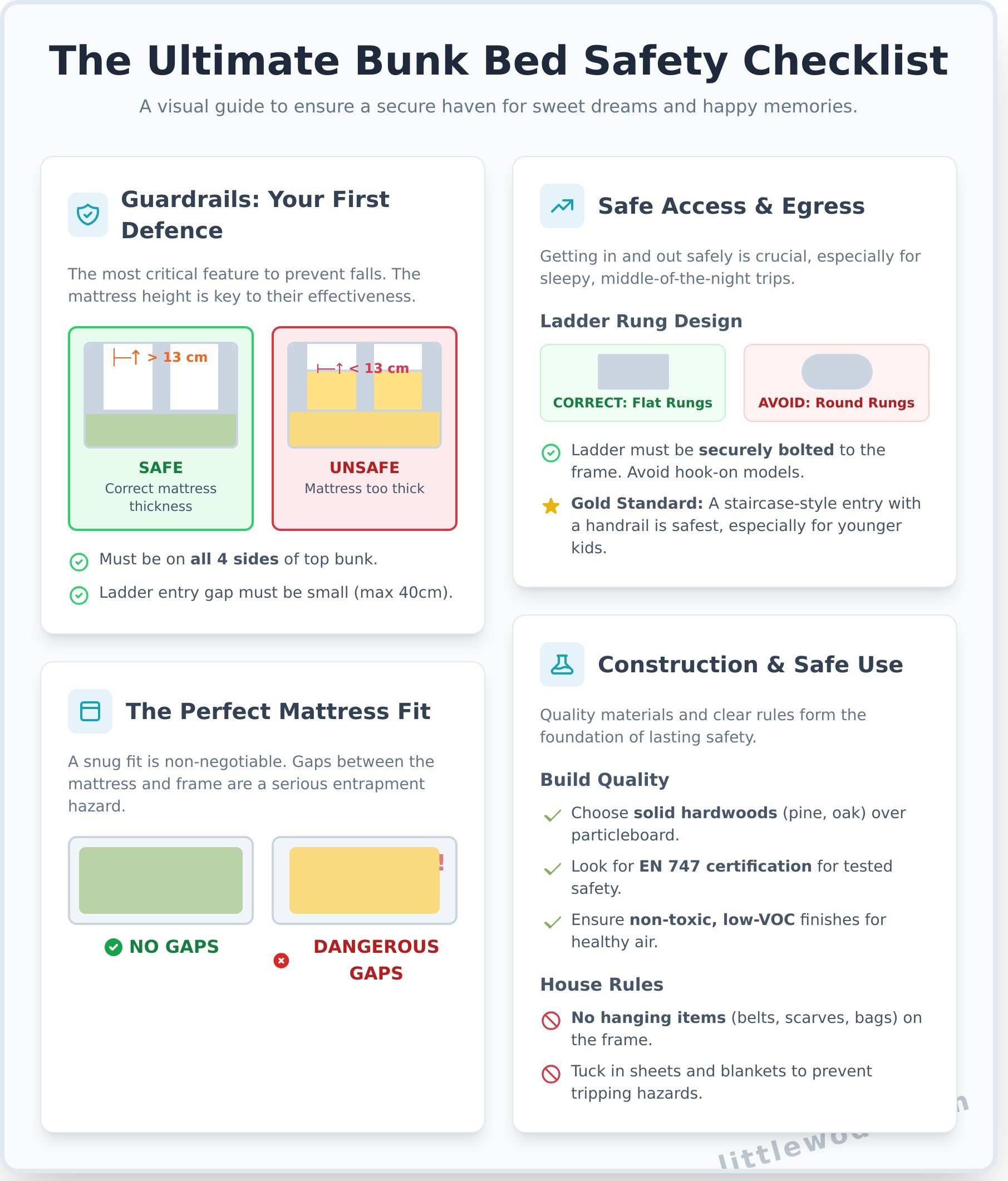 Bunk Beds for Kids: The Ultimate Safety Checklist for Parents - Infographic