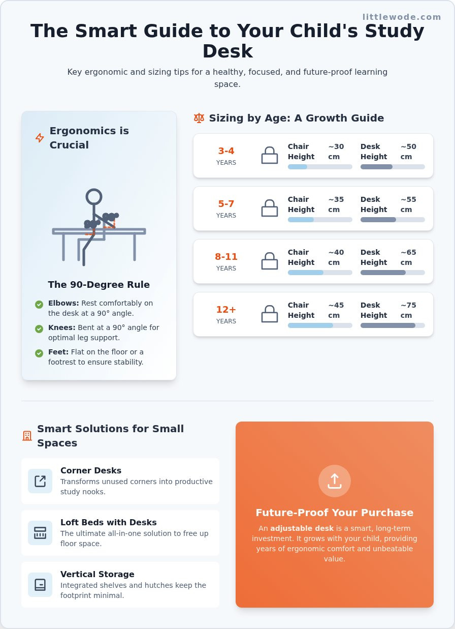 Choosing the Best Study Table for Kids: A Parent's Guide to Size & Features