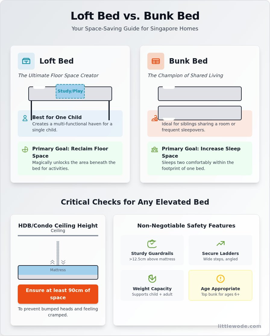 Loft Bed vs. Bunk Bed: Which is Best for Your Singapore Home?